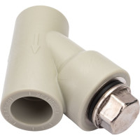 Сетчатый фильтр ПОЛИТЭК внутр./внутр. 20x1/2 PPRC (СЕРЫЕ) 9100302012с