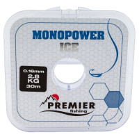 Леска Premier fishing MONOPOWER ICE PR-MI-T-016-30, 0.16мм/30м, прозрачный нейлон 280972