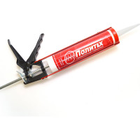 Силиконовый универсальный герметик Политех (белый; 280 мл) 6507520