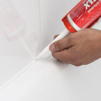 Силиконовый универсальный герметик Политех (белый; 280 мл) 6507520