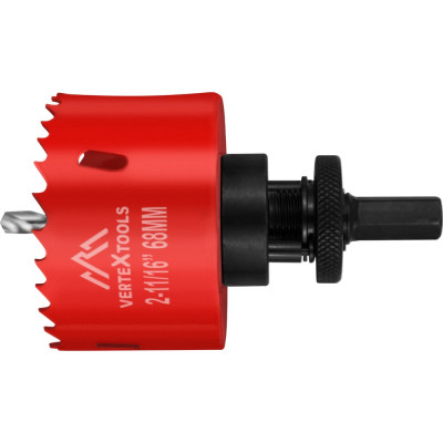 Коронка по металлу с переходником 68 мм vertextools 1818-01-68