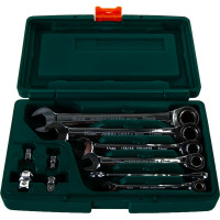 Набор комбинированных трещоточных ключей Jonnesway W45110S