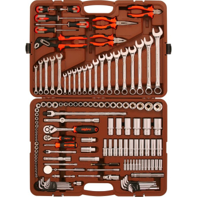 Универсальный набор инструмента Ombra OMT141S 1/4"DR, 3/8"и 1/4"DR, 141предмет. 55462 055462