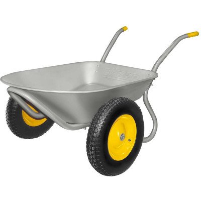 Тачка (2-колесная, корыто оцинкованное, 1мм, 78л) Biber 99404 тов-215300