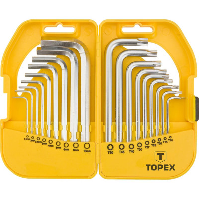 Ключи шестигранные и Torx, 18 шт TOPEX 35D952