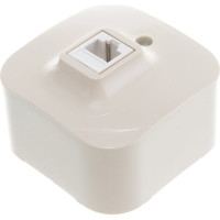 Розетка Legrand компьютерная RJ45 категория 5e UTP Legrand Quteo IP20 накладной монтаж слоновая кость 782254