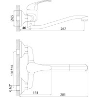 Смеситель для кухни Rossinka A35-24