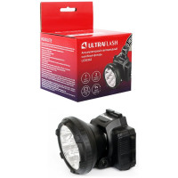 Налобный фонарь Ultraflash LED 5362 (аккум 220В, черный, 7LED, 2 реж, пласт, бокс) 11256