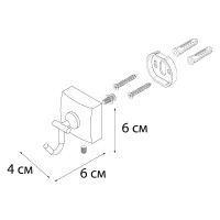 Крючок одинарный FIXSEN KVADRO 61305F