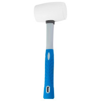 Киянка из белой резины, фибергласовая рукоятка, 910г РемоКолор 38-6-409