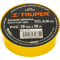 Изолента Truper акрил, 18 м, ширина 19 мм, желтая M-33А 12503
