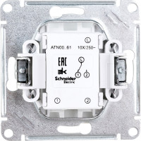 1-клавишный механизм переключателя Systeme Electric ATLAS DESIGN сх.6 10АХ белый ATN000161