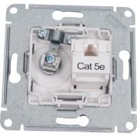 Механизм розетки Systeme Electric 2-м ATLAS DESIGNRJ45 кат. 5E+TV белый ATN000189