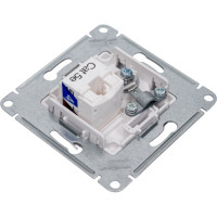 Механизм розетки Systeme Electric 2-м ATLAS DESIGNRJ45 кат. 5E+TV белый ATN000189
