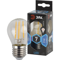 Светодиодная лампа ЭРА F-LED P45-7W-840-E27 филамент, шар, нейтральный Б0027949
