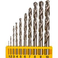Набор сверл по металлу (1-10 мм, 10 шт., в пластиковой кассете) DEWALT DT5921