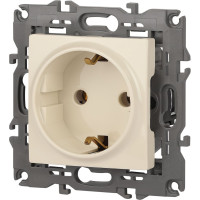 Розетка ЭРА Elegance 2P+E Schuko, 16A-250В, IP20, сл.кость 14-2101-02 Б0034265