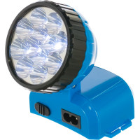Налобный аккумуляторный фонарь, 220В, голубой, 12LED, 2 режима, пластик Ultraflash LED5361 12420