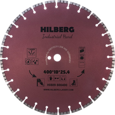 Диск алмазный отрезной Hilberg 400x25.4 Industrial Hard HI809