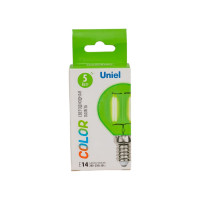 Лампа Uniel LED-G45-5W/GREEN/E14 GLA02GR светодиодная, форма шар UL-00002987