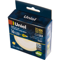 Светодиодная лампа Uniel LED-GX53-16W/WW/GX53/FR PLZ01WH, матовая. UL-00003726