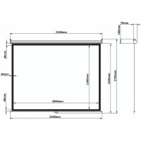 Проекционный настенный экран BRAUBERG WALL 236728