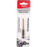 Сверло по металлу (2.5х30х57 мм; HSS-TIN; HEX1/4) ELITECH 1820.107300