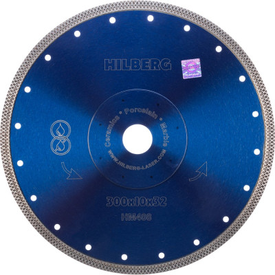 Диск алмазный отрезной Hilberg турбо ультратонкий 300x32/25.4 Hard Materials X-type HM408