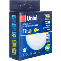 Светодиодная лампа Uniel матовая LED-GX53-13W/6500K/GX53/FR PLZ01WH UL-00005314