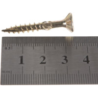 Шуруп Rusconnect CS 05035 с/нарез. д/дерева, потай, 5х35, 200 шт. Желтый цинк 310502