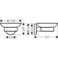 Мыльница HANSGROHE 41715000 Logis Universal 00000061846