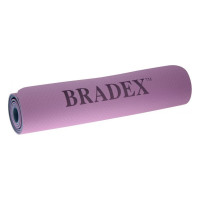 Двухслойный коврик для йоги BRADEX TPE 183x61x0.6 см, фиолетовый SF 0402