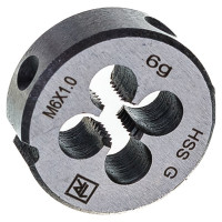 Круглая ручная плашка с направляющей в наборе М6х1.0, HSS, Ф25х9 мм Thorvik D-DRIVE MDG61 52862