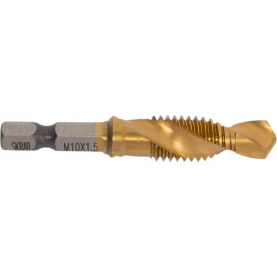 Сверло-метчик (М10х1.5х58 мм; HSS-TiN) SKRAB 33830