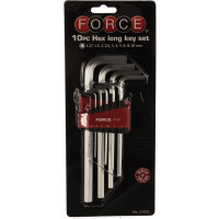 Набор средних Г-образных шестигранников 10 предметов FORCE 5102L