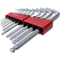 Набор средних с шаром Г-образных шестигранников 1,5-12 мм, 11 предметов FORCE 5116LB