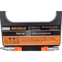 Набор головок торцевых АвтоDело 1/4" DR 28 предметов 39848 15167