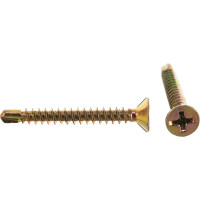 Саморезы для монтажа окон Стройбат желтый цинк с буром 3.9х32 мм 500 шт. 2540528 / 310550