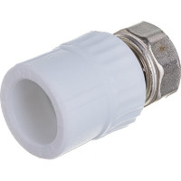 Комбинированная муфта VALFEX PP-R белая, 20х1/2 дюйма, с накидной гайкой 10139020 127-0258