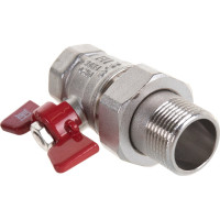 Шаровой кран IVANCI Stable с разъемным соединителем, бабочка, внутренняя/наружная резьба 3/4" IVC.101227.N.04