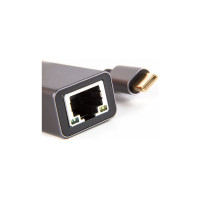 Кабель-переходник VCOM USB 3.1 Type-C - RJ-45, 1000Mbps Ethernet, Aluminum Shell, 0.15м DU320M
