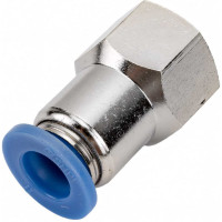 Фитинг цанговый прямой с внутренней резьбой 1/4F для трубки диаметром 8 мм SHPI PCF 08-R02