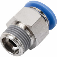 Фитинг цанговый прямой с наружной резьбой 3/8M для трубки диаметром 12 мм SHPI PC 12-R03