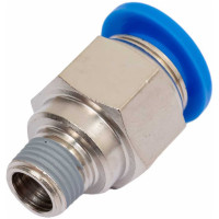 Фитинг цанговый прямой с наружной резьбой 1/8M для трубки диаметром 10 мм SHPI PC 10-R01