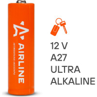 Батарейка Airline A27, 12V, для брелоков сигнализаций, щелочная, 1 шт. 27A-01
