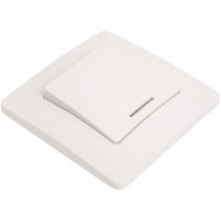 1-клавишный переключатель Systeme Electric BLANCA, С/У, cх.6, с подсветкой, 10А, 250B, белый BLNVS010611
