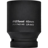 Головка ударная шестигранная удлиненная (46 мм; 1DR) AV Steel AV-740146