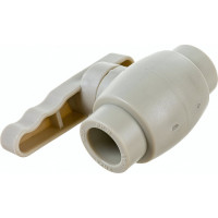 Кран шаровой RTP полнопроходной D20 мм, серый 27909