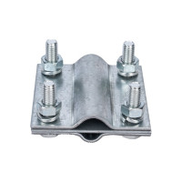 Зажим заземления EZETEK стержень - полоса/пруток крестообразный, оцинковка 90540