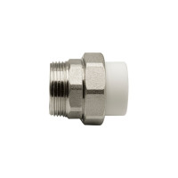 Комбинированная муфта VRT разъемная, наружная, 32х1 1/4" EVER plast, белый 532444